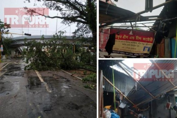 Public lives rattled in Tripura due to rain, stormy weathers : Rainfall in Northeast likely for 5 days incessantly Public lives rattled in Tripura due to rain, stormy weathers : Rainfall in Northeast likely for 5 days incessantly